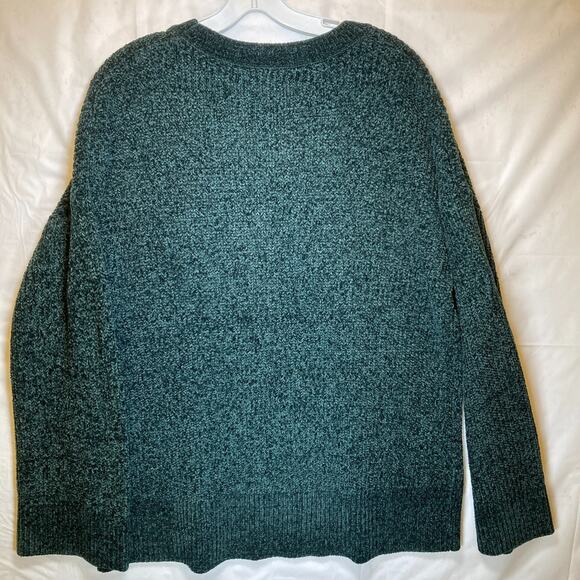 Matty M Ladies' Chenille Crewneck Sweater - Green - Large - Picture 3 of 5